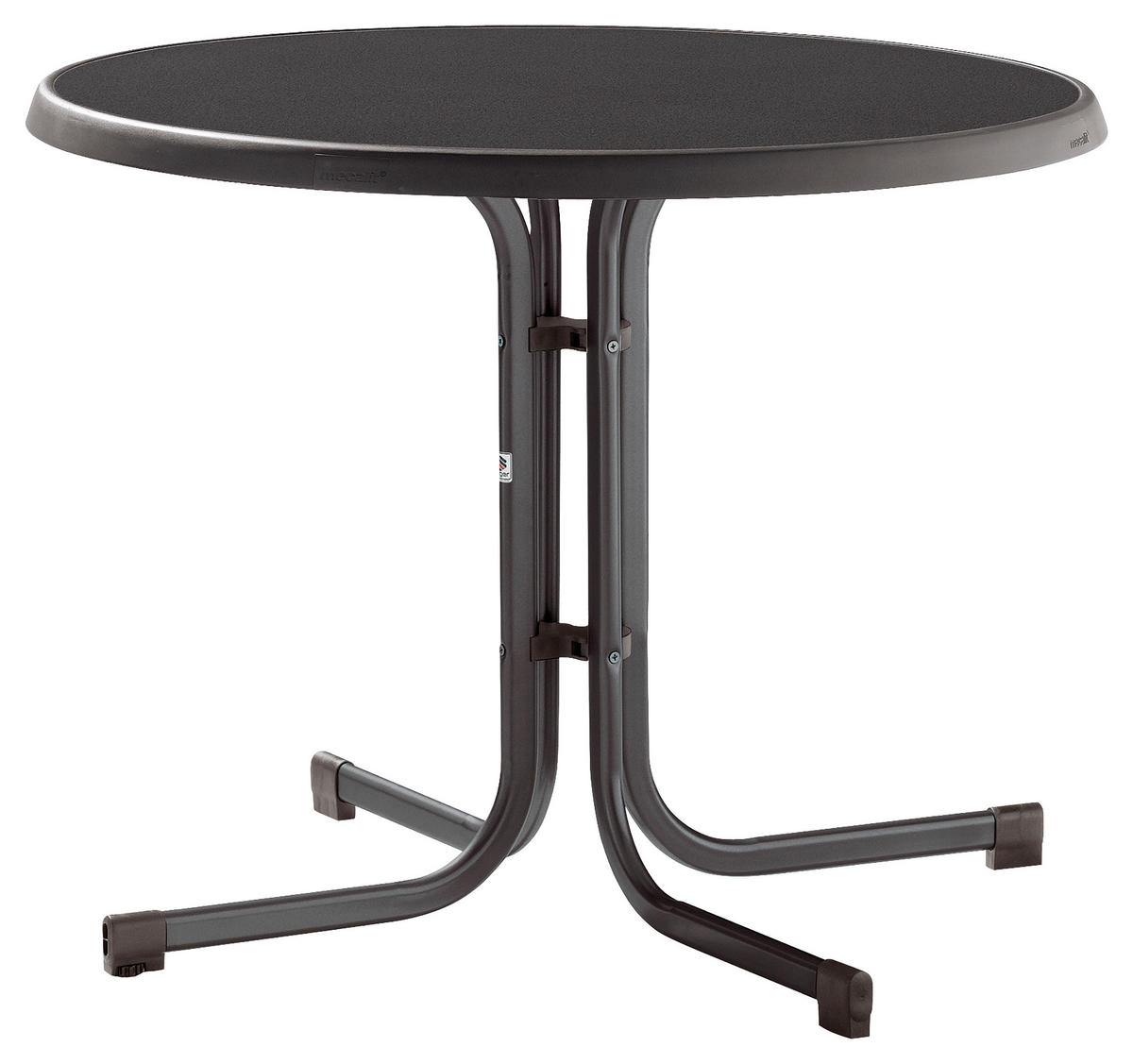 GARTENTISCH Holzwerkstoff Grau rund  - Grau, MODERN, Holzwerkstoff/Metall (86/86/72cm) - Sieger
