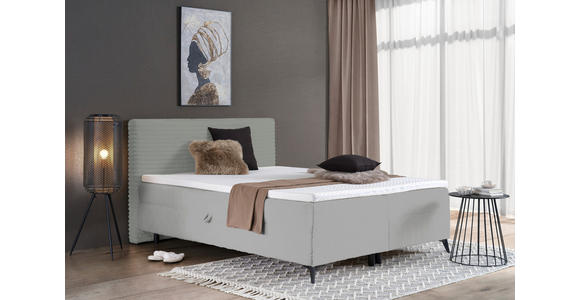 BOXBETT 160/200 cm in Grau - Schwarz/Grau, Design, Holz/Holzwerkstoff (160/200cm) - Xora