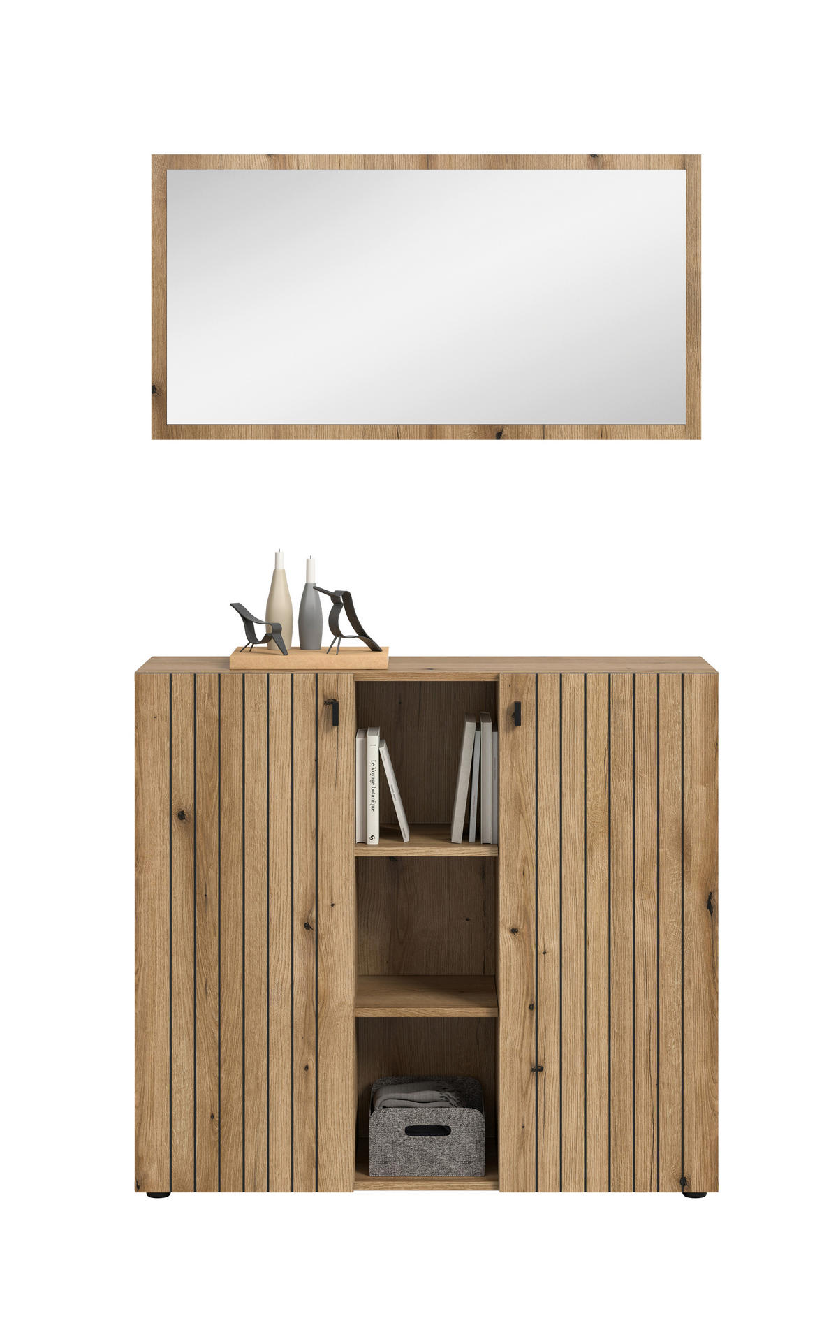 GARDEROBE 2-teilig  in 106/192/37 cm  - Eichefarben, Design, Holzwerkstoff (106/192/37cm) - MID.YOU
