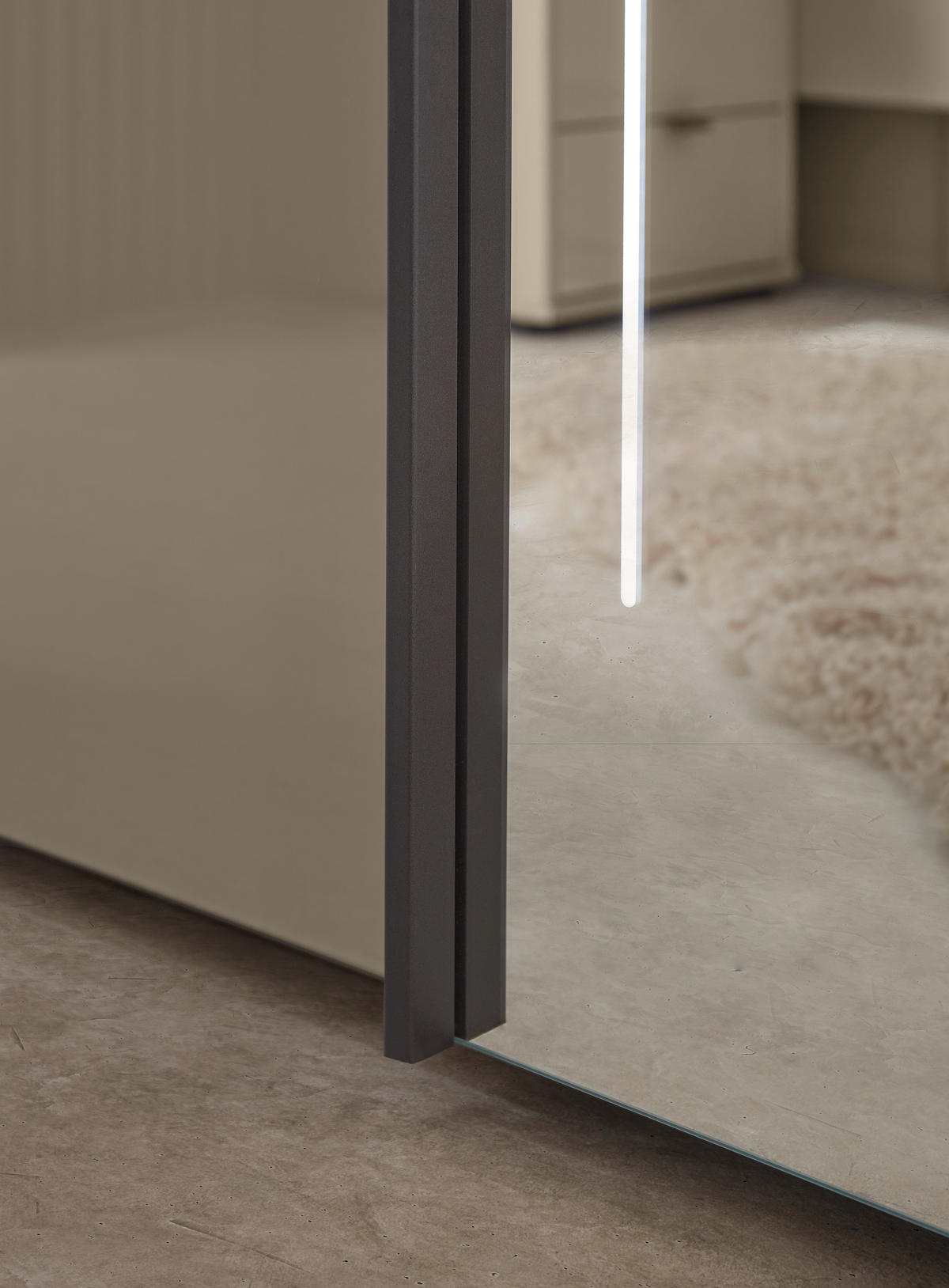 SCHWEBETÜRENSCHRANK 300/236/68 cm 3 Tür(en)-türig Grau  - Schieferfarben/Grau, Design, Glas/Holzwerkstoff (300/236/68cm) - Dieter Knoll