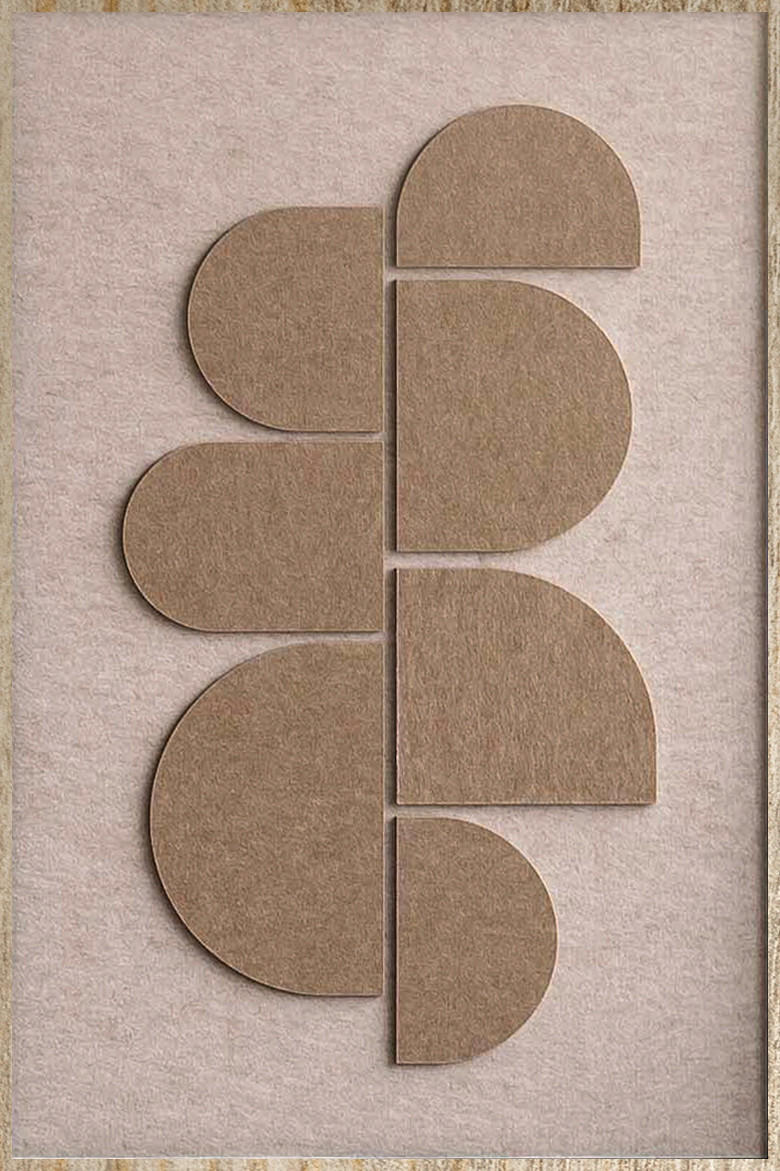 Wandkraft Bild Feltro Acustico Beige 80x120x10 cm