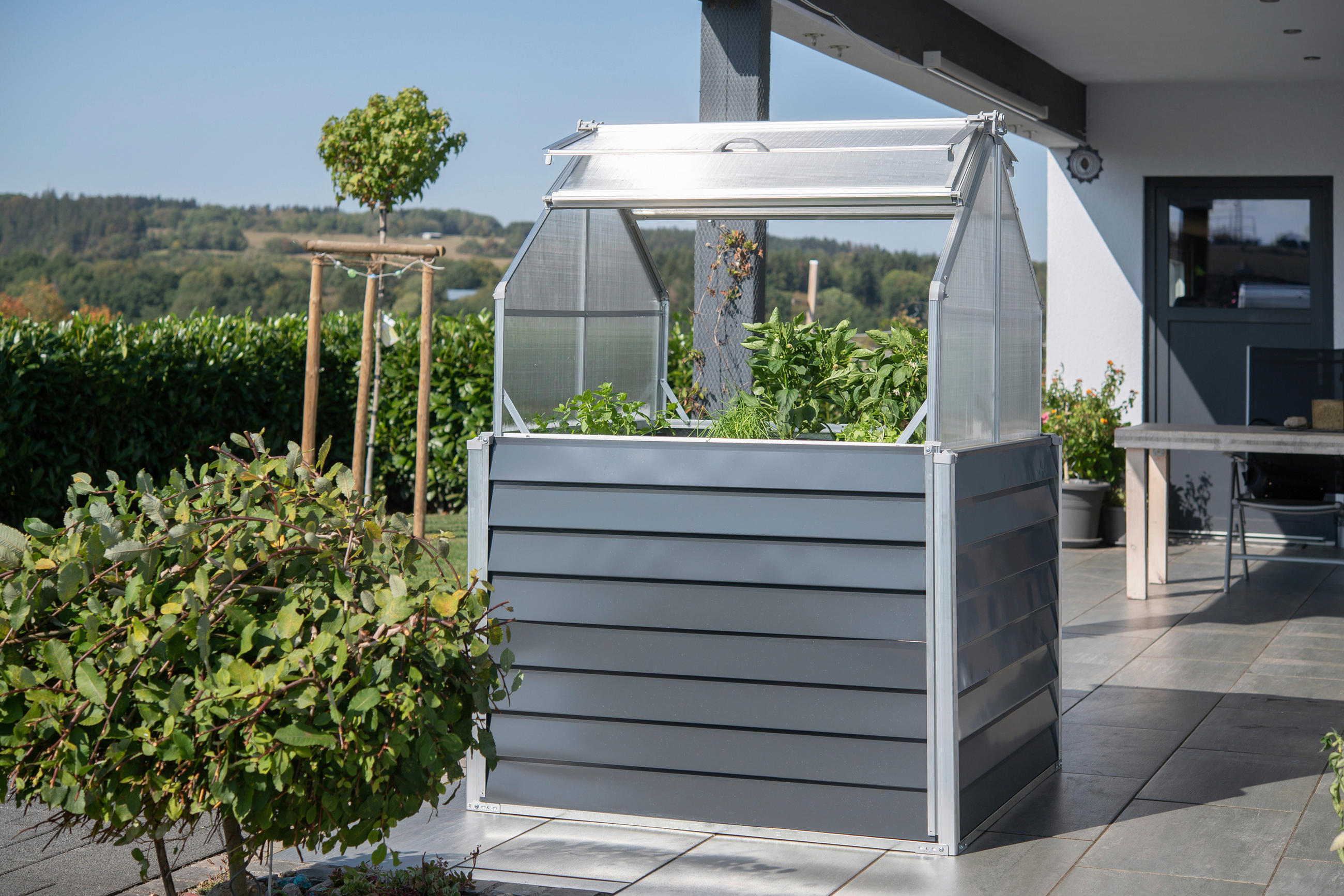 HOCHBEET - Anthrazit, Basics, Metall (120/169/120cm) - Ambia Garden