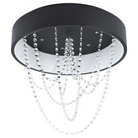 LED-DECKENLEUCHTE Berlona 59,5/56,5 cm  - Klar/Weiß, Design, Glas/Metall (59,5/56,5cm) - Eglo