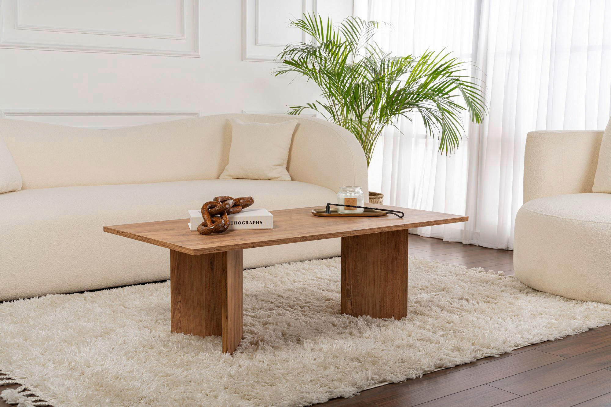 COUCHTISCH Holzwerkstoff    - Pinienfarben, Design, Holzwerkstoff (119/40/60cm) - MID.YOU