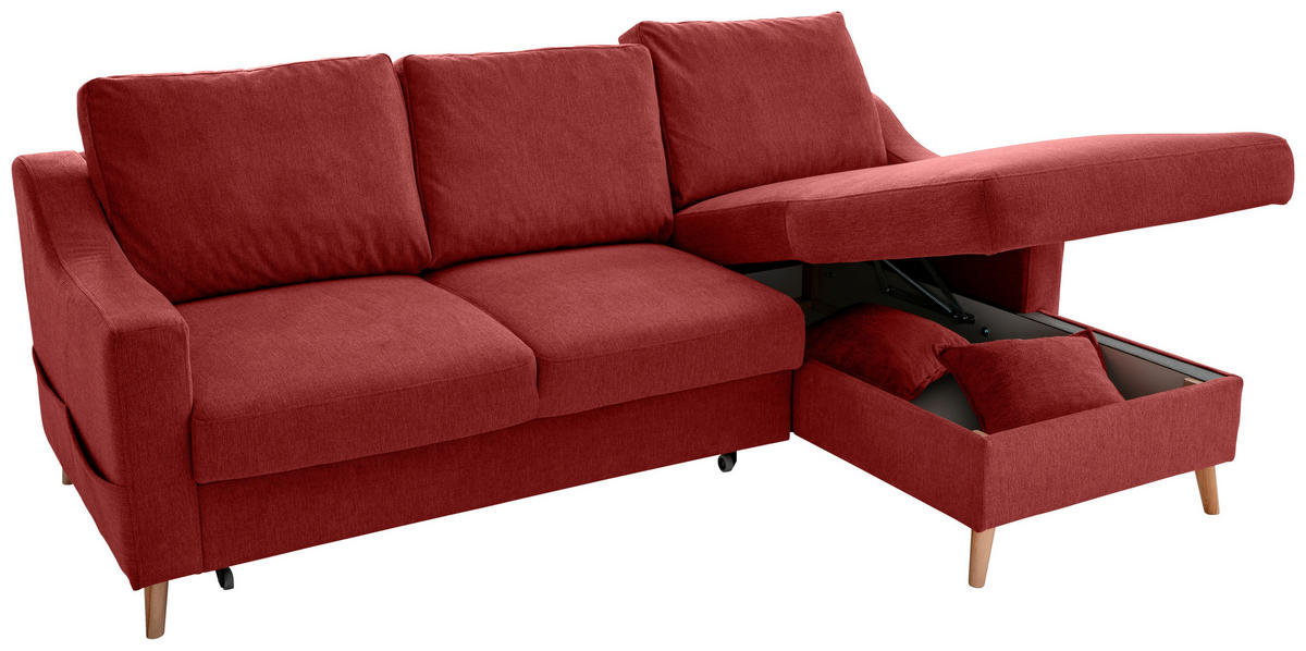 ECKSOFA Valentina Chenille  - Naturfarben, MODERN, Holz/Textil (228/150cm) - Livetastic