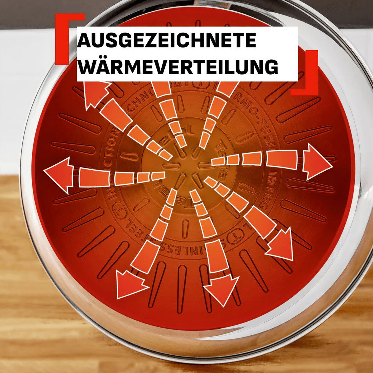 PFANNENSET TEFAL Duetto+ 3-teilig  - Edelstahlfarben/Schwarz, Basics, Metall - Tefal