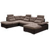 WOHNLANDSCHAFT Dunkelbraun, Hellbraun Webstoff  - Hellbraun/Dunkelbraun, MODERN, Textil (218/324/170cm) - MID.YOU