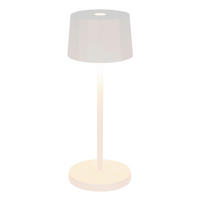 AKKU-TISCHLEUCHTE Mini Pleat 7,5/20 cm  - Weiß, Design, Kunststoff/Metall (7,5/20cm) - Dieter Knoll