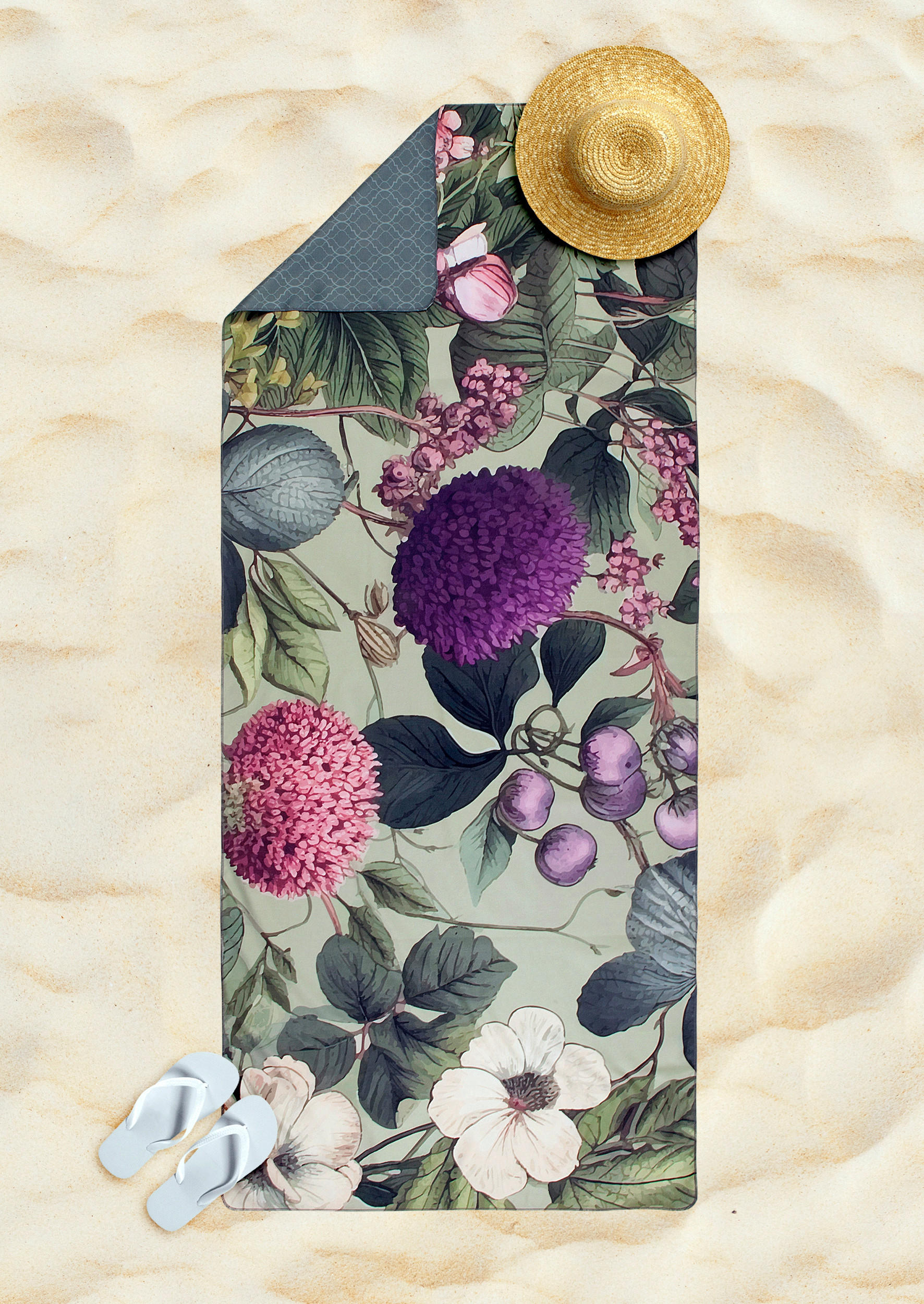 SPORTHANDTUCH 75/180 cm Descanso Grün  - Grün, Design, Textil (75/180cm)
