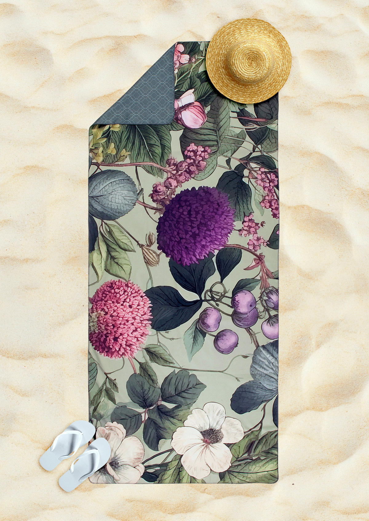 SPORTHANDTUCH 75/180 cm Descanso Grün  - Grün, Design, Textil (75/180cm)