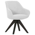 ARMLEHNSTUHL  in Bouclé, Teddystoff  - Schwarz/Weiß, Design, Holz (60/83/65cm) - Landscape