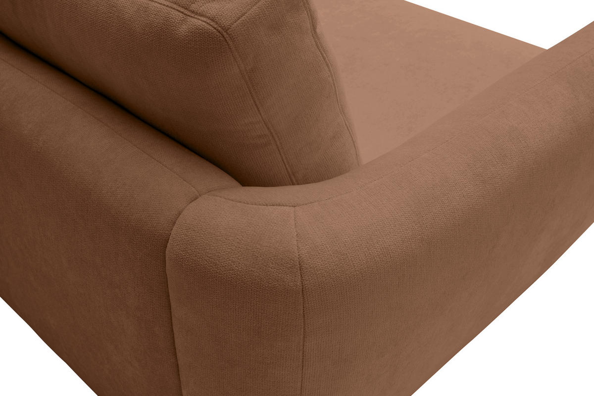 ECKSOFA  in Chenille Braun  307/224 cm  - Schwarz/Braun, KONVENTIONELL, Kunststoff/Textil (307/224cm) - Hom`in