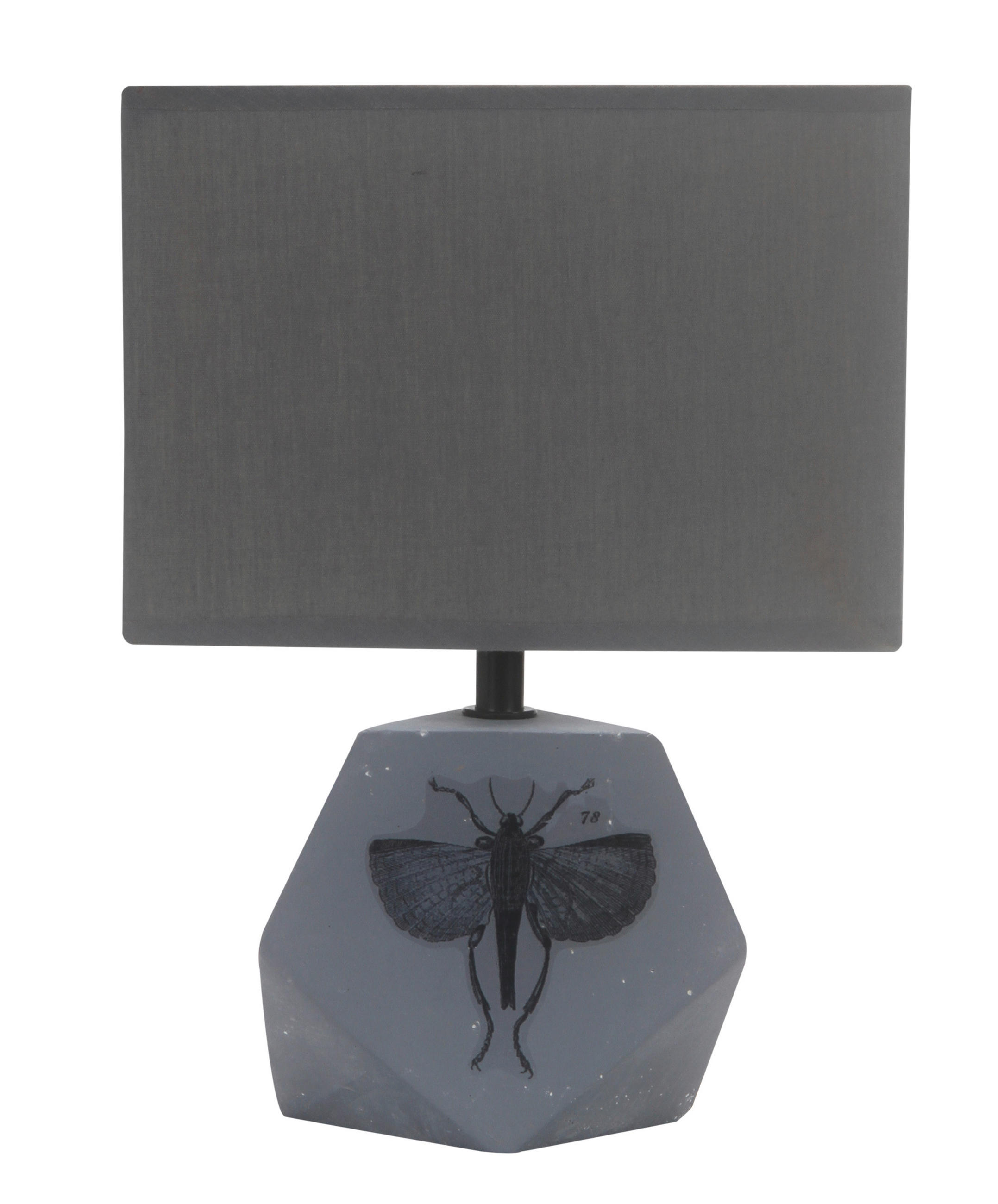 XXXLutz Tischleuchte Grau 19x27x12 cm