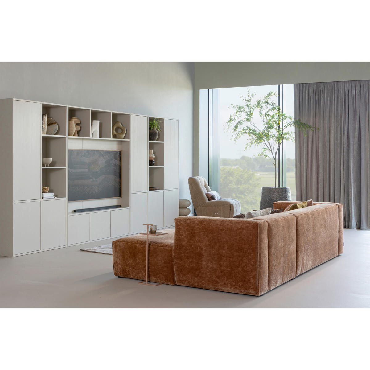 MEHRZWECKSCHRANK 108/215/40 cm  in Grau  - Grau, Design, Holz (108/215/40cm) - Livetastic