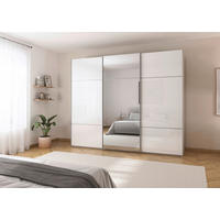 SCHWEBETÜRENSCHRANK in Weiss, Champagner  - Weiss/Champagner, Konventionell, Glas/Holzwerkstoff (301/223/68cm) - Novel