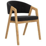 ARMLEHNSTUHL  in Mikrofaser  - Anthrazit, KONVENTIONELL, Holz/Textil (59/96/60cm) - Carryhome