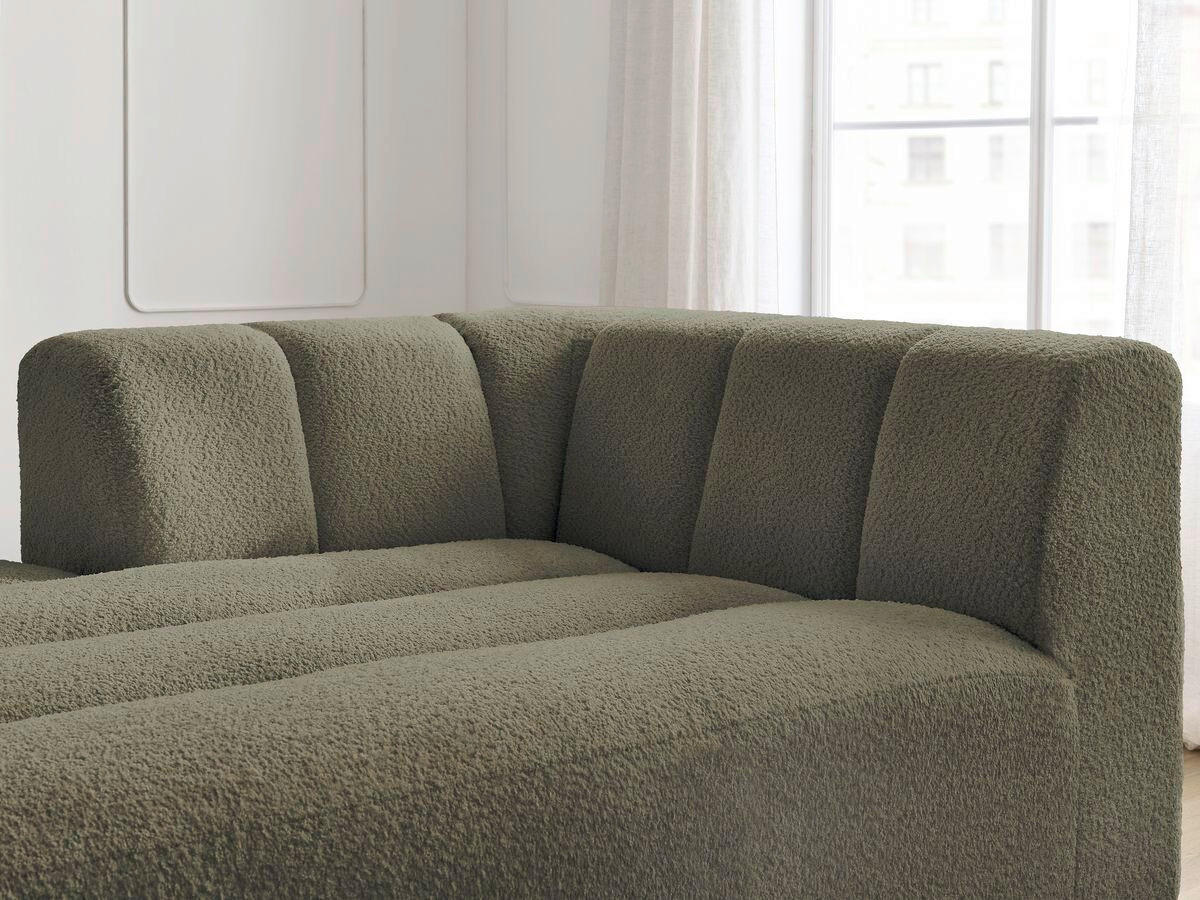 SOFAELEMENT ANNECY Bouclé Grün  - Schwarz/Grün, MODERN, Kunststoff/Textil (120/72/170cm)