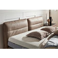 BOXSPRINGBETT 180/200 cm  in Hellbraun  - Hellbraun/Schwarz, Design, Textil/Metall (180/200cm) - Johann Jakob
