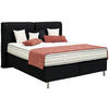 BOXSPRINGBETT 180/200 cm  in Schwarz  - Alufarben/Schwarz, KONVENTIONELL, Textil/Metall (180/200cm) - Dieter Knoll