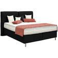 BOXSPRINGBETT 200/200 cm  in Schwarz  - Alufarben/Schwarz, KONVENTIONELL, Textil/Metall (200/200cm) - Dieter Knoll
