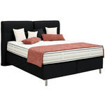 BOXSPRINGBETT 180/200 cm  in Schwarz  - Alufarben/Schwarz, KONVENTIONELL, Textil/Metall (180/200cm) - Dieter Knoll