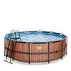 POOL-SET 427/122 cm  - Braun, KONVENTIONELL, Kunststoff (427/122cm) - EXIT Toys