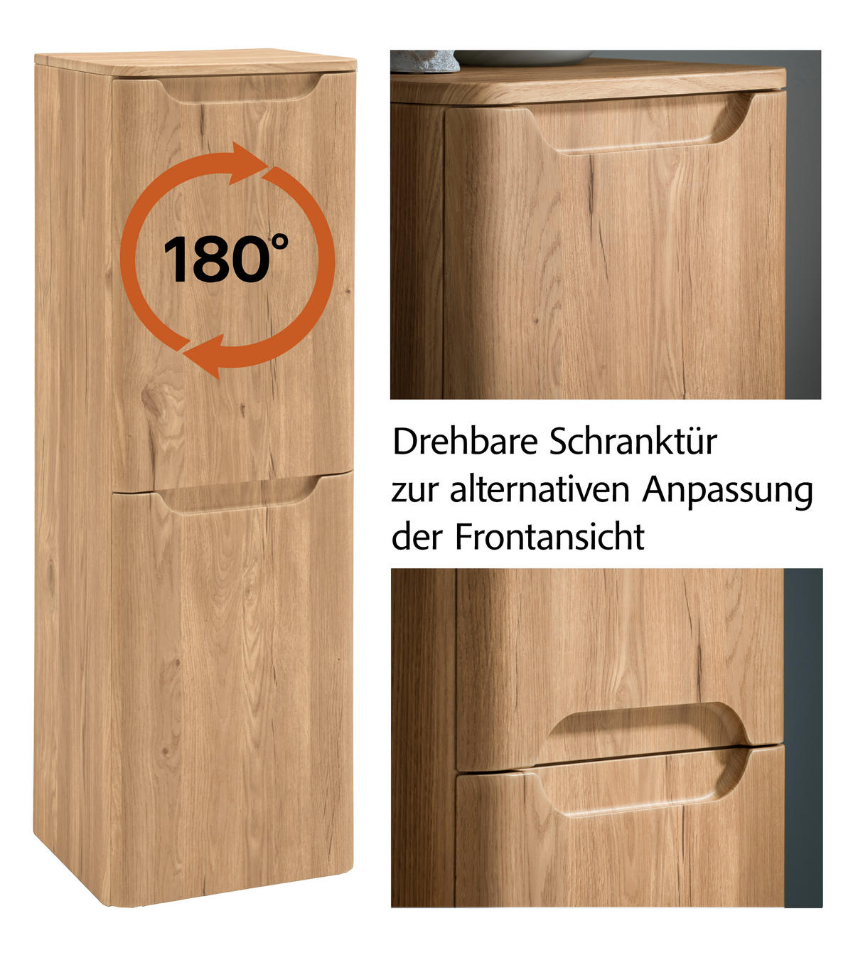 MIDISCHRANK 41/130/35 cm  - Wildeiche, KONVENTIONELL, Holzwerkstoff (41/130/35cm) - Held