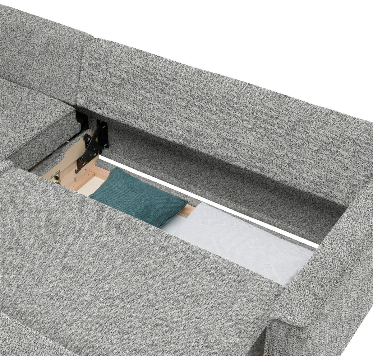 ECKSOFA  in Mikrovelours Naturfarben  170/237 cm  - Eichefarben/Naturfarben, KONVENTIONELL, Holz/Textil (170/237cm) - Sedda