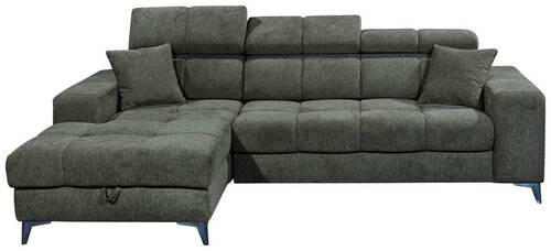 ECKSOFA Dunkelgrün Chenille  - Dunkelgrün/Schwarz, KONVENTIONELL, Kunststoff/Textil (172/268cm) - Carryhome