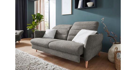 2-SITZER-SOFA in Webstoff Hellbraun  - Hellbraun/Eiche Bianco, Design, Holz/Textil (192-220/85-106/112cm) - Dieter Knoll