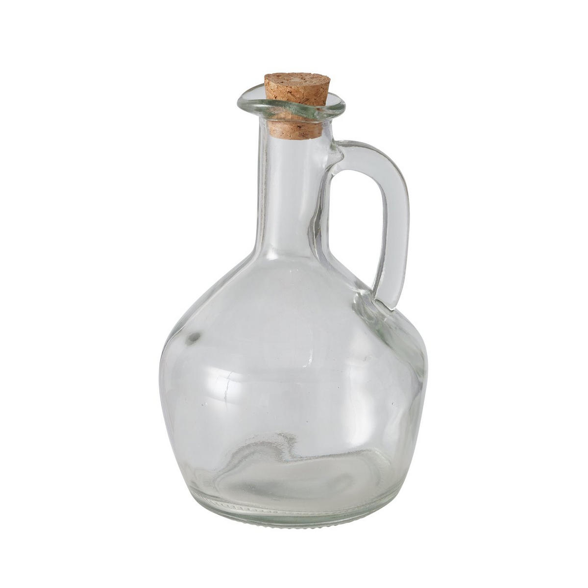 ESSIG-/ÖLFLASCHE - Transparent, Basics, Glas/Naturmaterialien (9,8/16cm)