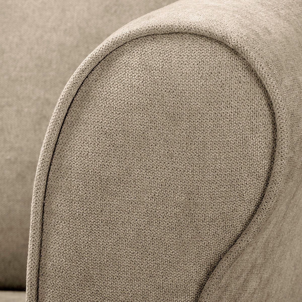 OHRENSESSEL Mikrofaser Beige  - Beige/Naturfarben, Design, Holz/Textil (87/105/90cm) - Livetastic