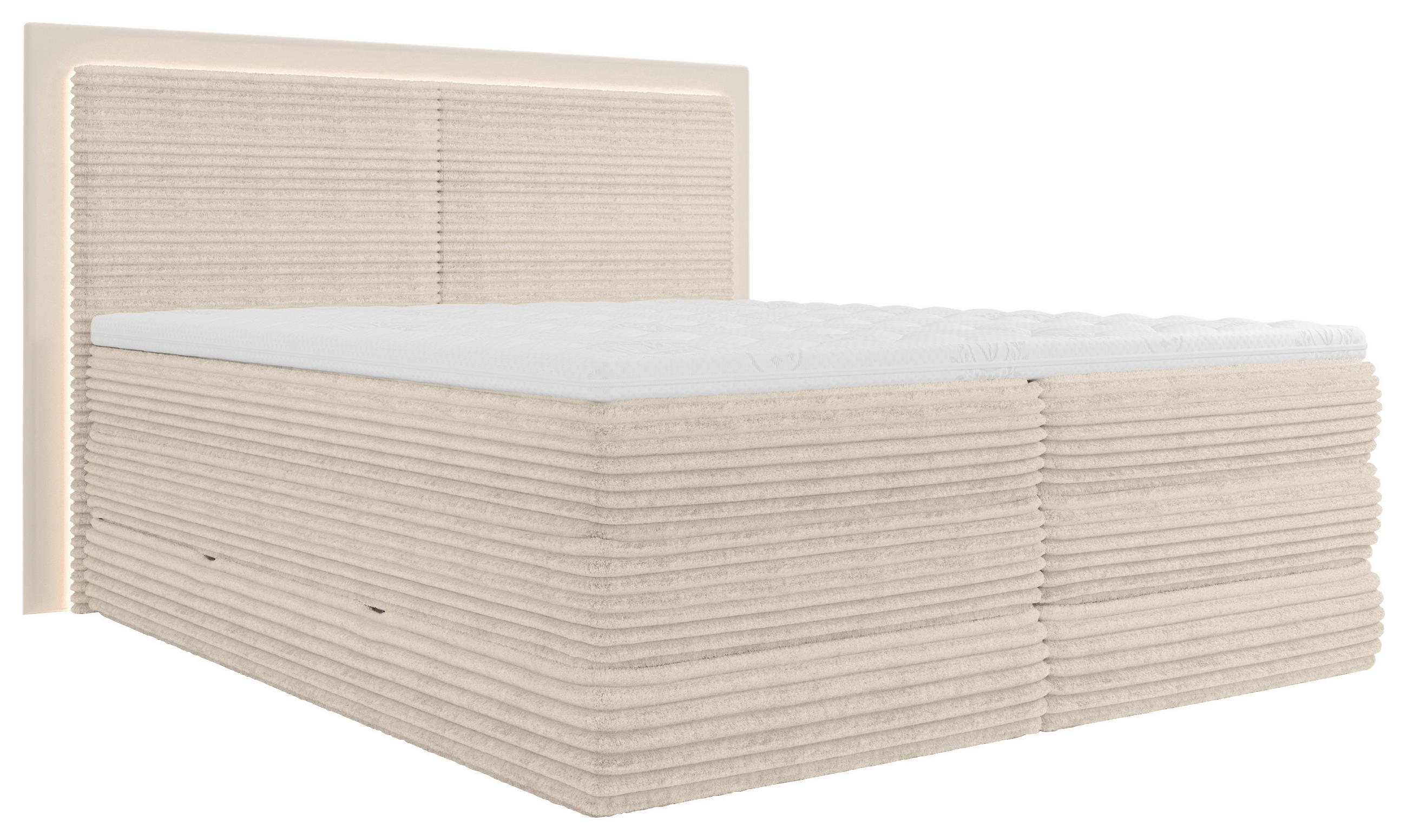BOXSPRINGBETT 180/200 cm  in Taupe  - Taupe/Schwarz, Trend, Holz/Holzwerkstoff (180/200cm) - Boxxx