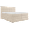 BOXSPRINGBETT 180/200 cm  in Taupe  - Taupe/Schwarz, Trend, Holz/Holzwerkstoff (180/200cm) - Boxxx
