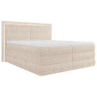 BOXSPRINGBETT 180/200 cm  in Taupe  - Taupe/Schwarz, Trend, Holz/Holzwerkstoff (180/200cm) - Boxxx