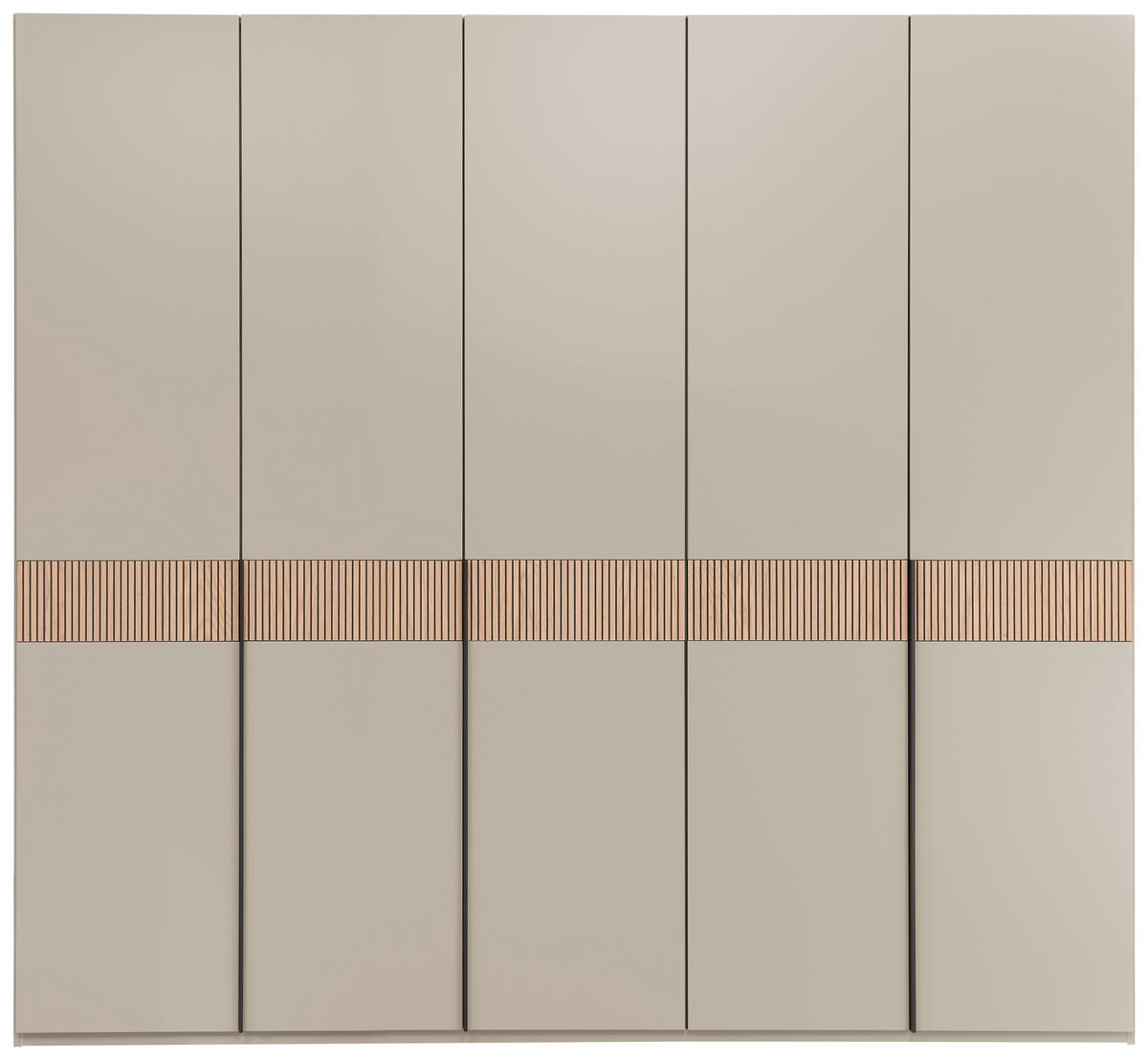 DREHTÜRENSCHRANK Taupe, Eichefarben  - Taupe/Eichefarben, Design, Holz/Holzwerkstoff (249,6/229,4/59,5cm) - Dieter Knoll