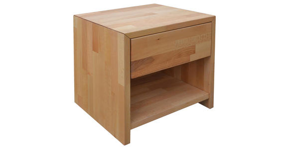 NACHTKÄSTCHEN in massiv Buche Buchefarben - Buchefarben, Natur, Holz (45/45/35cm) - Carryhome