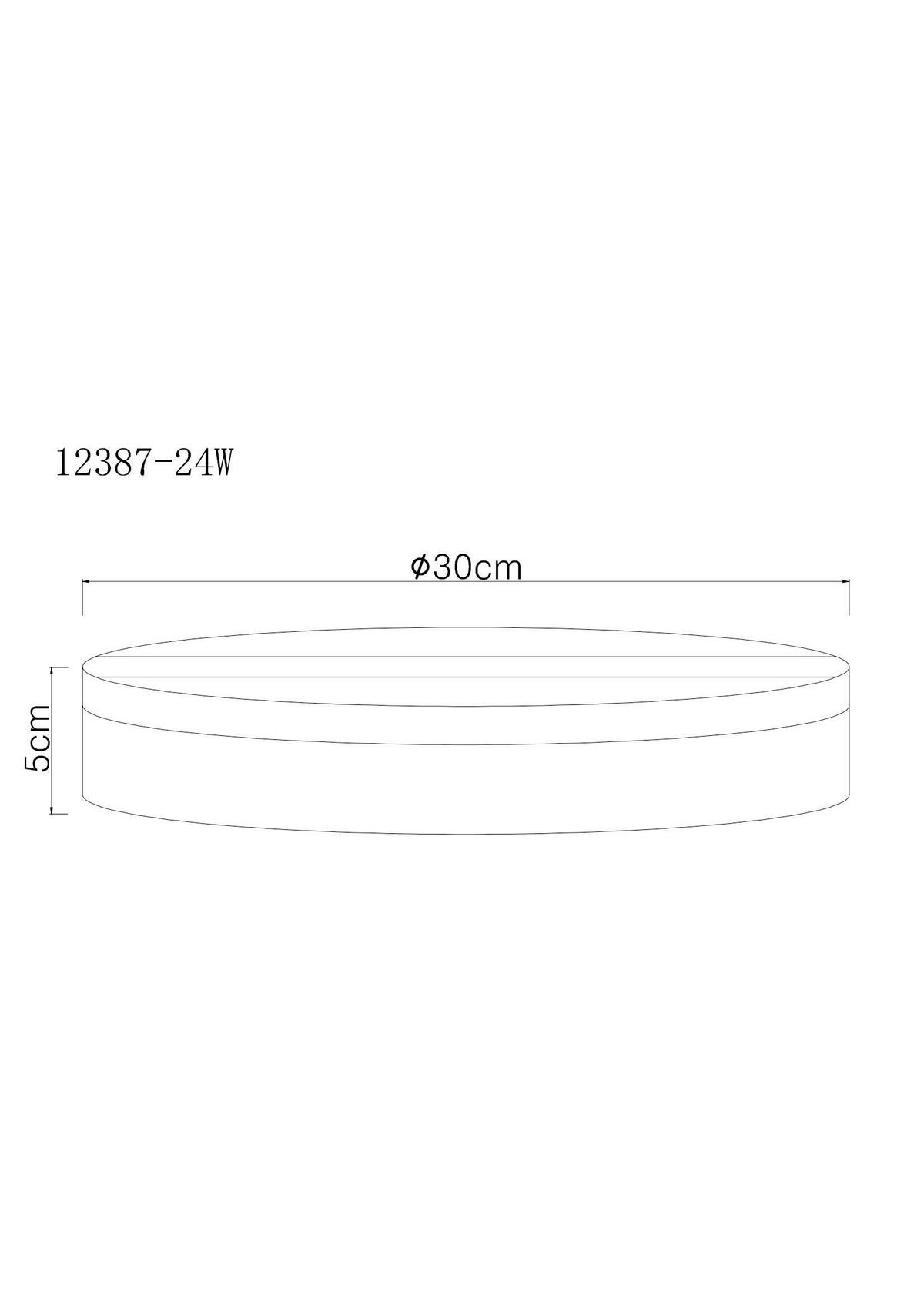 STROPNA LED-SVETILKA  MATTHEW //4000 K/230 V/ - bela, Konvencionalno, umetna masa (30/5cm) - Globo