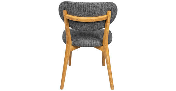 STUHL  Stoffauswahl Webstoff  - Eichefarben/Dunkelgrau, MODERN, Holz/Textil (51/86/60cm) - Carryhome