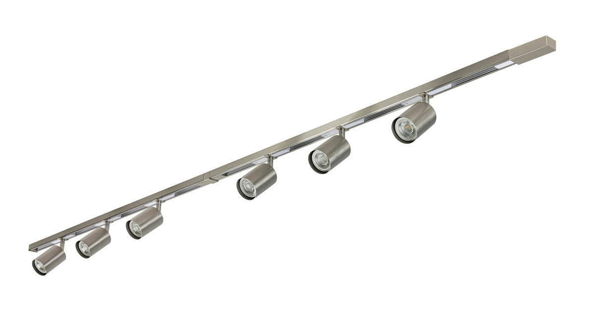SCHIENENSYSTEM 210/5,5/14 cm  - Nickelfarben, Trend, Kunststoff/Metall (210/5,5/14cm) - Collett's Monde