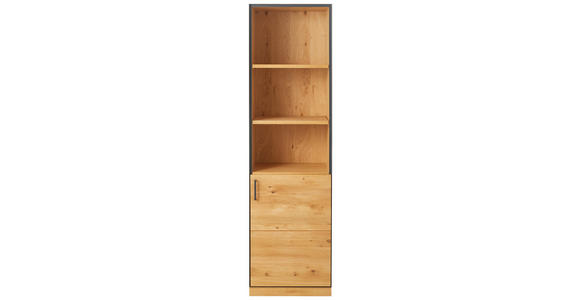 AKTENSCHRANK 55/197/40 cm  - Eichefarben/Anthrazit, Natur, Holz/Holzwerkstoff (55/197/40cm) - Linea Natura