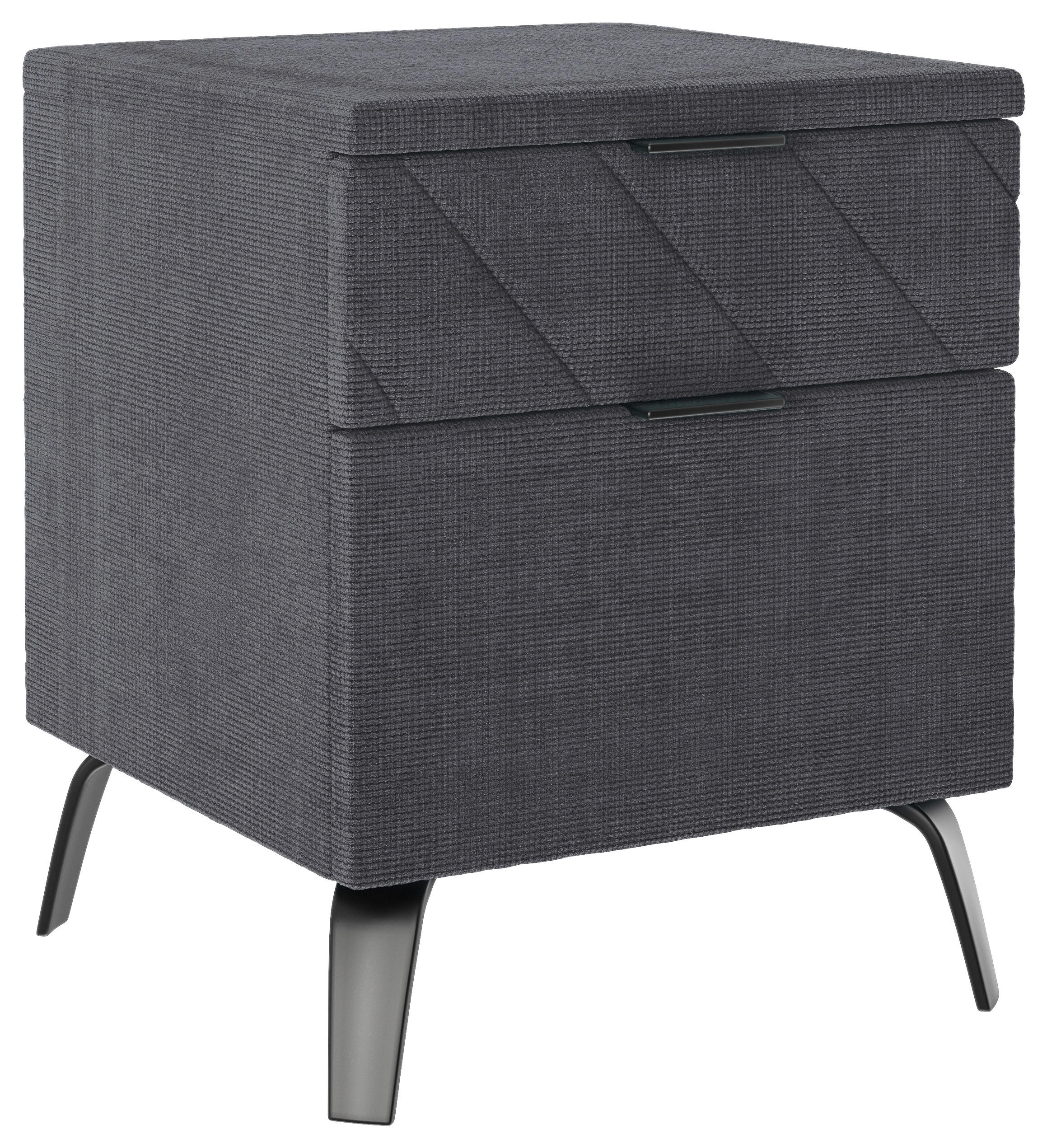 NACHTSCHRANK 44/55/44 cm  - Dunkelgrau/Schwarz, Design, Textil/Metall (44/55/44cm) - Esposa