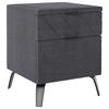 NACHTSCHRANK 44/55/44 cm  - Dunkelgrau/Schwarz, Design, Textil/Metall (44/55/44cm) - Esposa