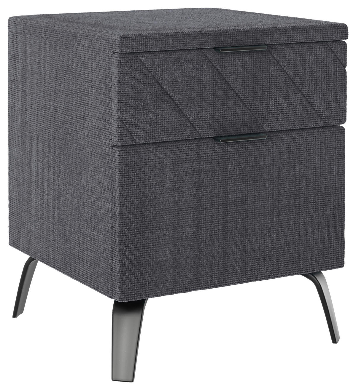 NACHTSCHRANK 44/55/44 cm  - Dunkelgrau/Schwarz, Design, Textil/Metall (44/55/44cm) - Esposa