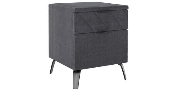 NACHTSCHRANK 44/55/44 cm  - Dunkelgrau/Schwarz, Design, Textil/Metall (44/55/44cm) - Esposa