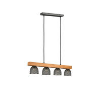 LUSTER   75/150/12 cm     - boja nikla, Prirodno, drvo/metal (75/150/12cm)