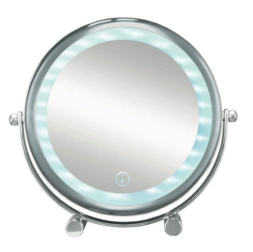 LEUCHTSPIEGEL 20/19,5/4 cm  - Chromfarben, Basics, Glas/Metall (20/19,5/4cm) - Kleine Wolke