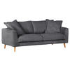 BIGSOFA in Cord Anthrazit  - Anthrazit/Naturfarben, Romantik / Landhaus, Holz/Textil (220/69/100cm) - Landscape