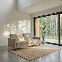 SCHLAFSOFA Webstoff, Leinenoptik Cappuccino  - Schwarz/Cappuccino, Basics, Kunststoff/Textil (207/86/86cm) - Livetastic
