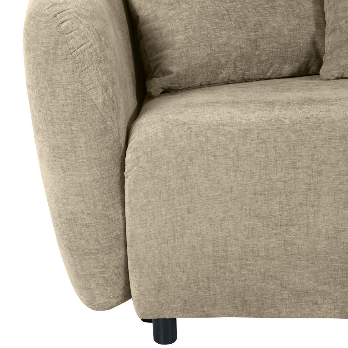 SCHLAFSOFA in Flachgewebe Beige  - Beige/Schwarz, KONVENTIONELL, Kunststoff/Textil (250/74/108cm) - Carryhome
